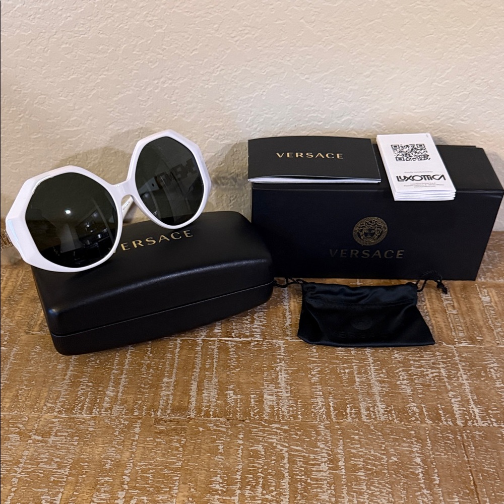 Versace Black and White Sunglasses